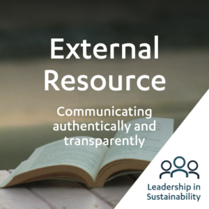 Communicating Sustainability – Achieving effective and truthful communication