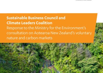 SBC and CLC response to MfE on Aotearoa New Zealand’s voluntary nature and carbon markets